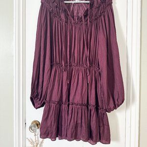 Boho Puff-Sleeved Dress